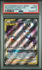 Solgaleo & Lunala Tag Team GX - 216/236 - Full Art Ultra Rare - PSA 8